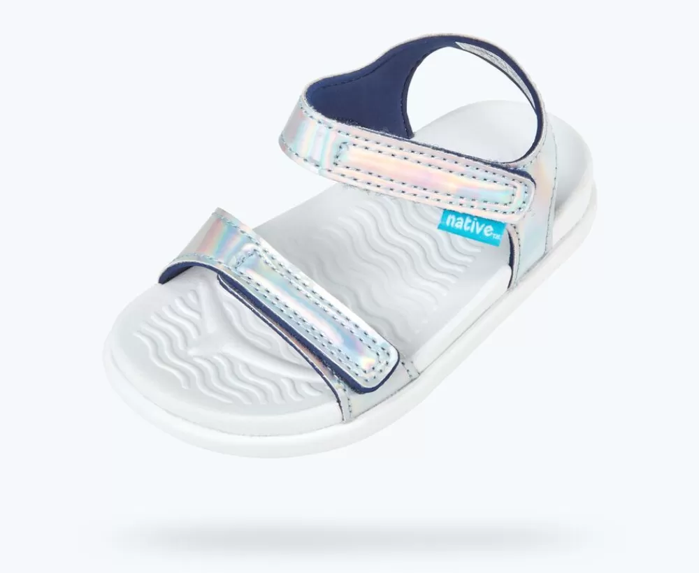 Native Shoes Sandals^Charley Hologram Child Hologram/ Shell White