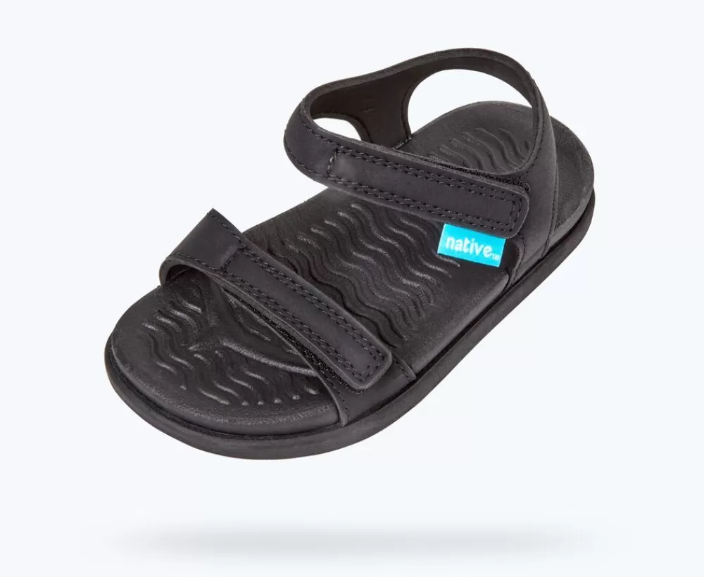 Native Shoes Sandals^Charley Sugarlite Child Jiffy Black/ Jiffy Black