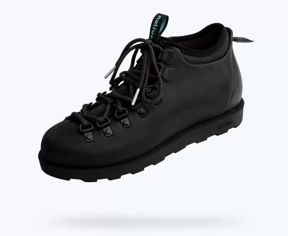 Native Shoes Boots^Fitzsimmons Citylite Bloom Jiffy Black/ Jiffy Black/ Victoria Blue