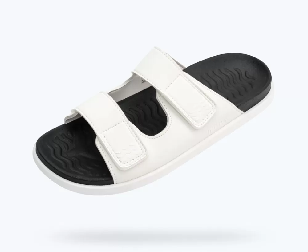 Native Shoes Sandals^Frankie Sugarlite Shell White/ Jiffy Black/ Shell White