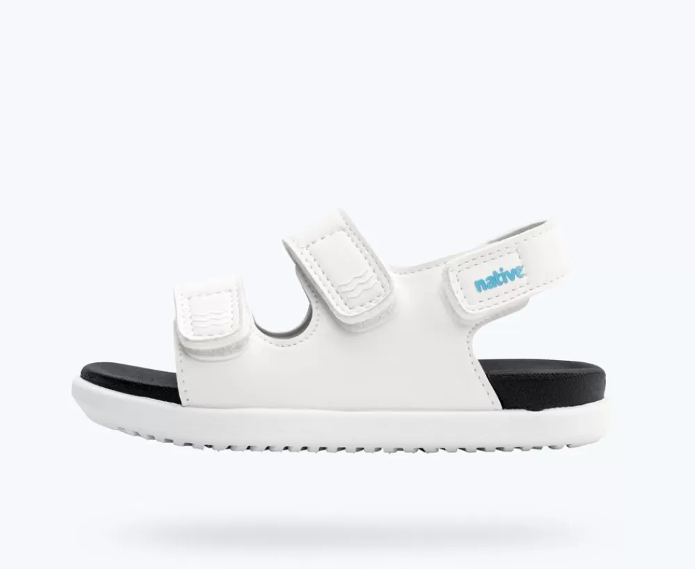 Native Shoes Sandals^Frankie Sugarlite Child Shell White/ Jiffy Black/ Shell White