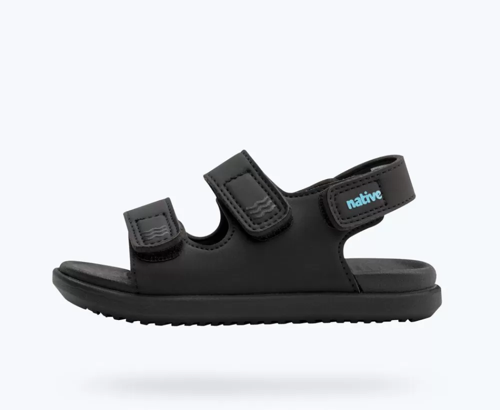 Native Shoes Sandals^Frankie Sugarlite Child Jiffy Black/ Jiffy Black