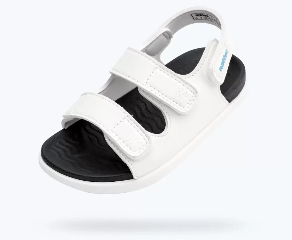 Native Shoes Sandals^Frankie Sugarlite Child Shell White/ Jiffy Black/ Shell White