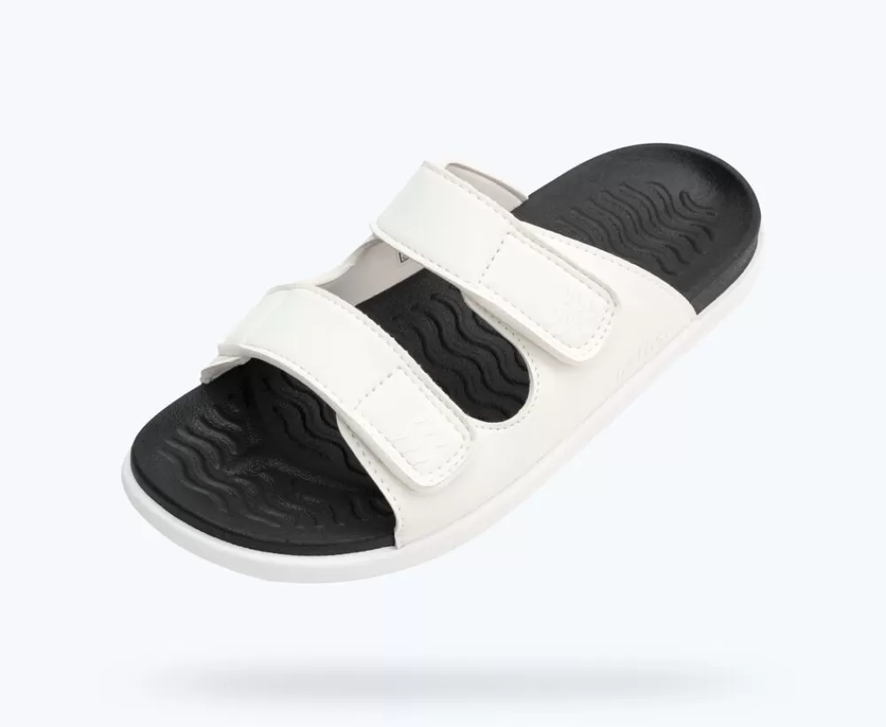 Native Shoes Sandals^Frankie Sugarlite Junior Shell White/ Jiffy Black/ Shell White