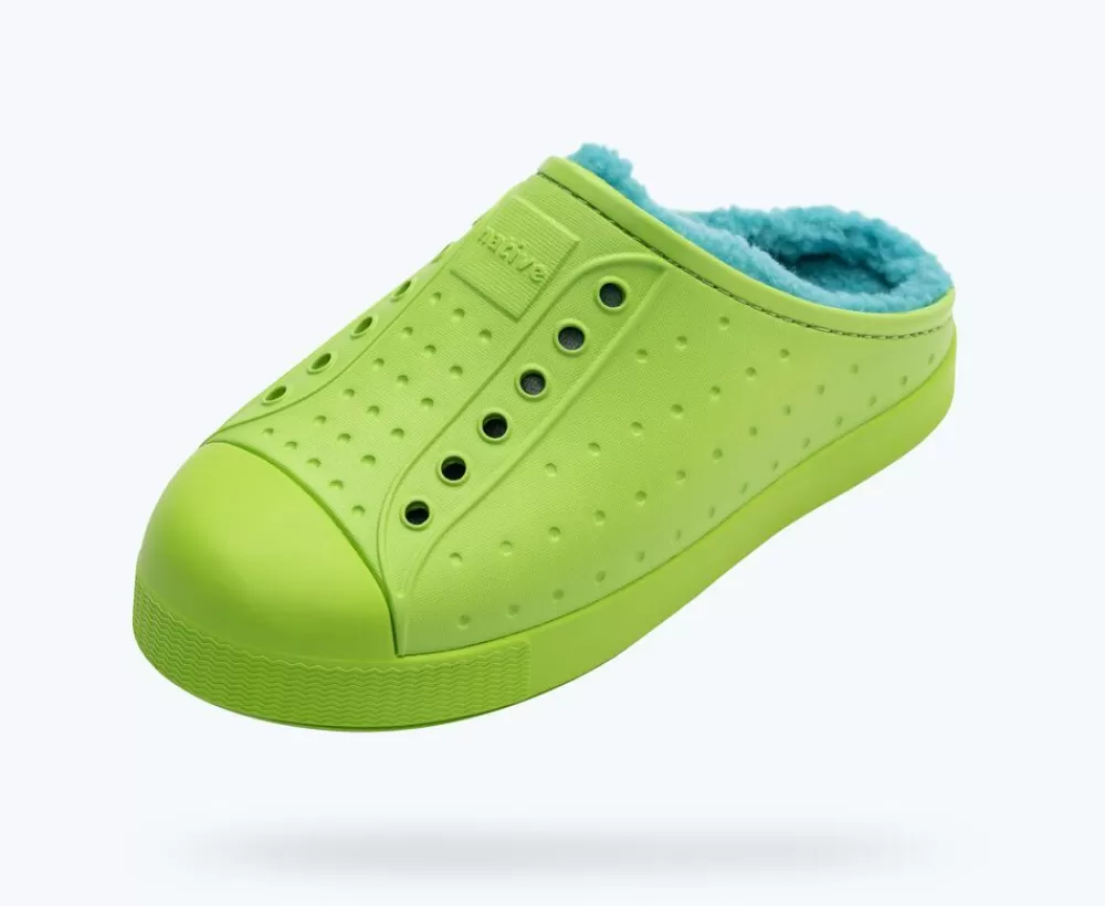 Native Shoes Shoes^Jefferson Cozy Sugarlite Big Kid Snap Green/ Snap Green/ Maui Blue