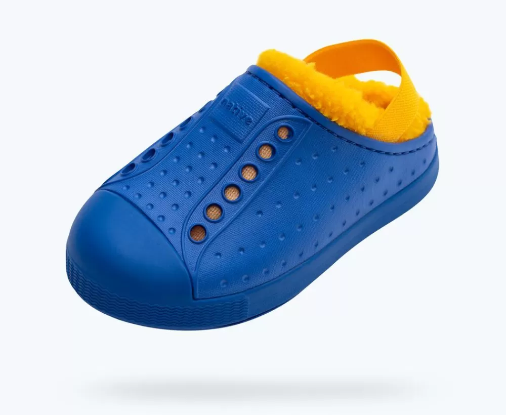 Native Shoes Shoes^Jefferson Cozy Sugarlite Little Kid Uv Blue/ Uv Blue/ Spicy Yellow