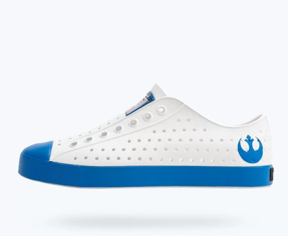 Native Shoes Shoes^Jefferson Star Wars Print Shell White/ Beep Blue/ R2-D2