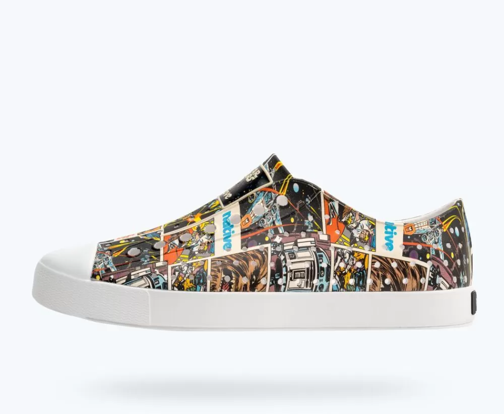 Native Shoes Shoes^Jefferson Star Wars Print Shell White/ Shell White/ Comic Multi Aop