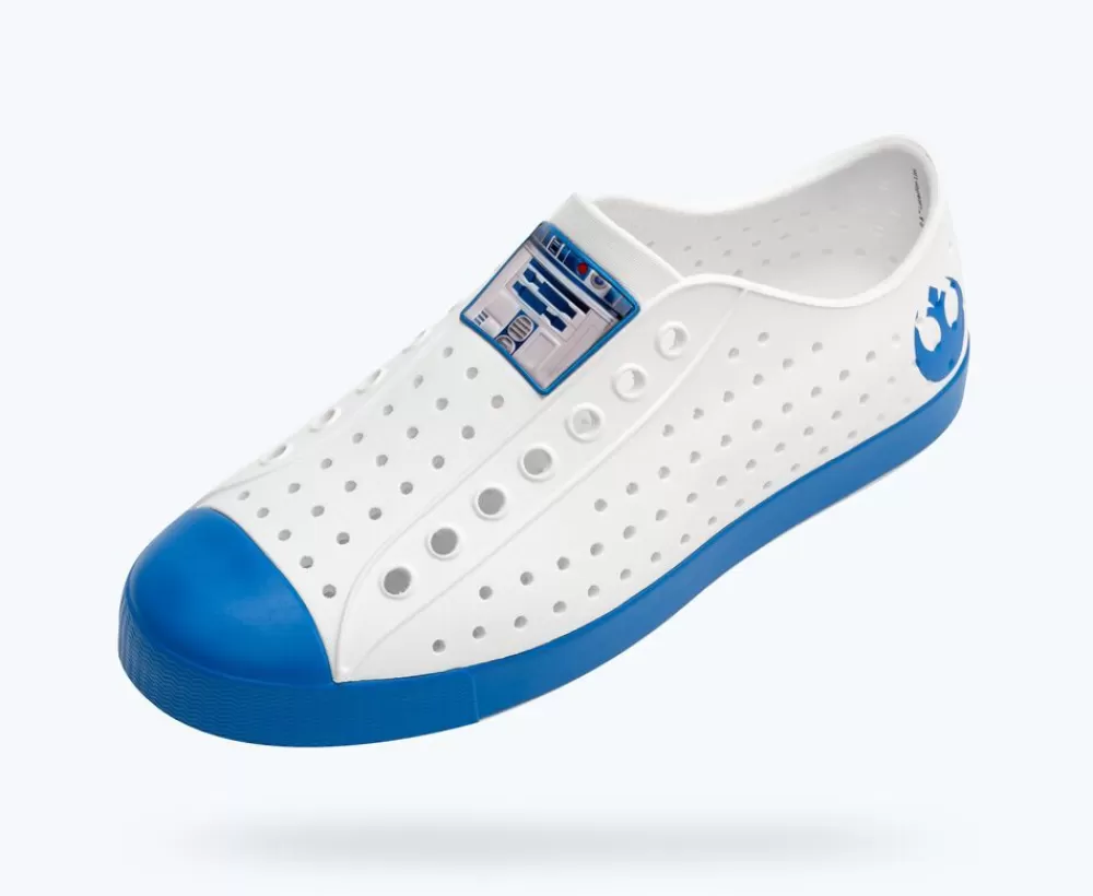 Native Shoes Shoes^Jefferson Star Wars Print Shell White/ Beep Blue/ R2-D2