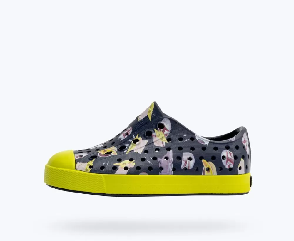 Native Shoes Shoes^Jefferson Star Wars Print Child Regatta Blue/ Chartreuse Green/ Mando Aop