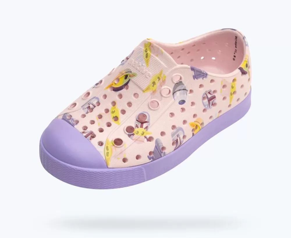 Native Shoes Shoes^Jefferson Star Wars Print Child Milk Pink/ Healing Purple/ Mando Aop