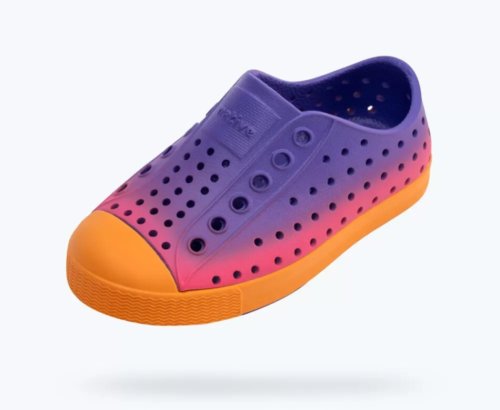 Native Shoes Shoes^Jefferson Sugarlite Ombre Child Ultra Violet/ Apricot Orange/ Ultra Dazzle Ombre