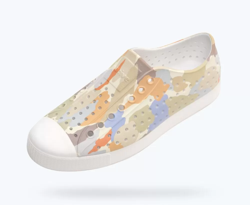 Native Shoes Shoes^Jefferson Sugarlite Print Shell White/ Shell White/ Green Brush Camo