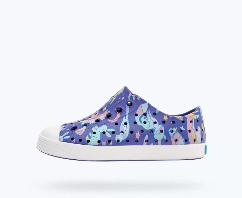 Native Shoes Shoes^Jefferson Sugarlite Print Child Ultra Violet/ Shell White/ Starlight Woodland Friends