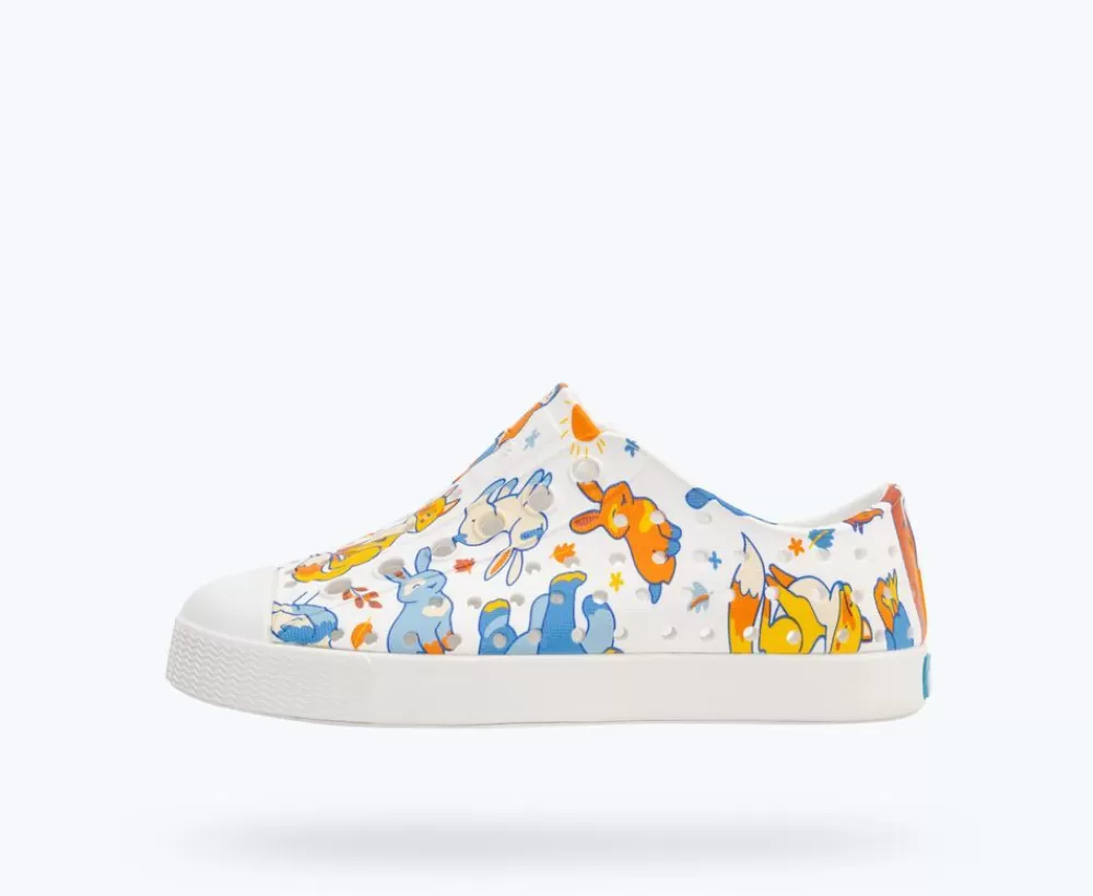 Native Shoes Shoes^Jefferson Sugarlite Print Child Shell White/ Shell White/ Daylight Woodland Friends