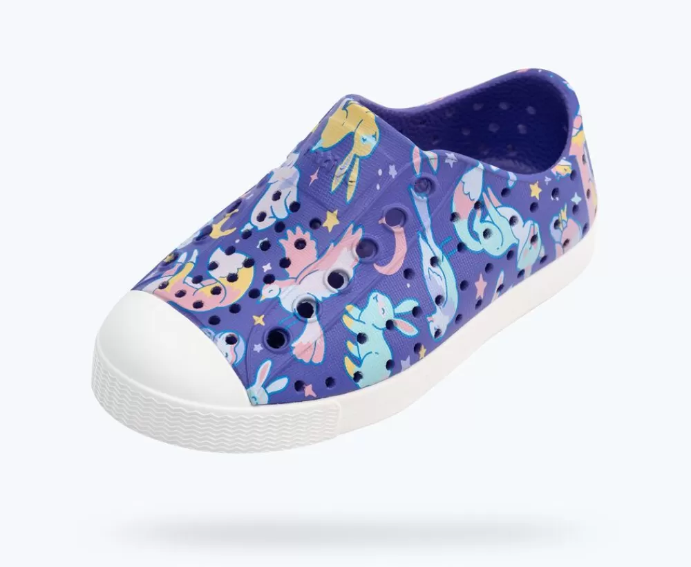 Native Shoes Shoes^Jefferson Sugarlite Print Child Ultra Violet/ Shell White/ Starlight Woodland Friends