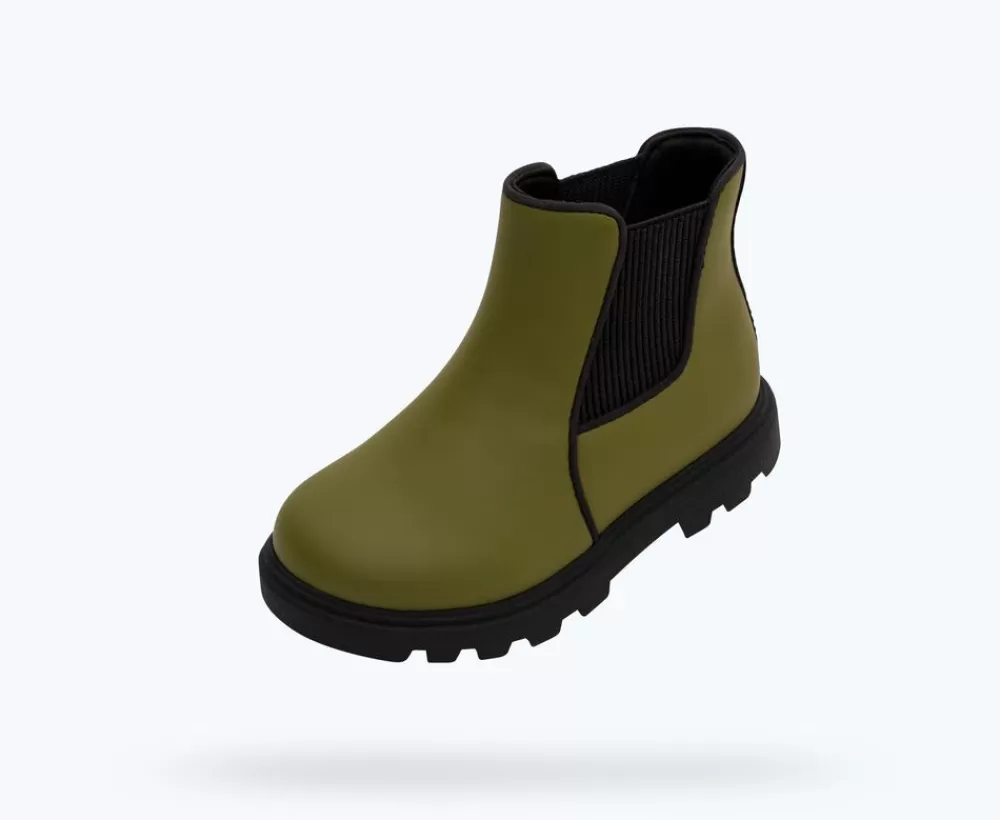 Native Shoes Boots^Kensington Treklite Child Rookie Green/ Jiffy Black