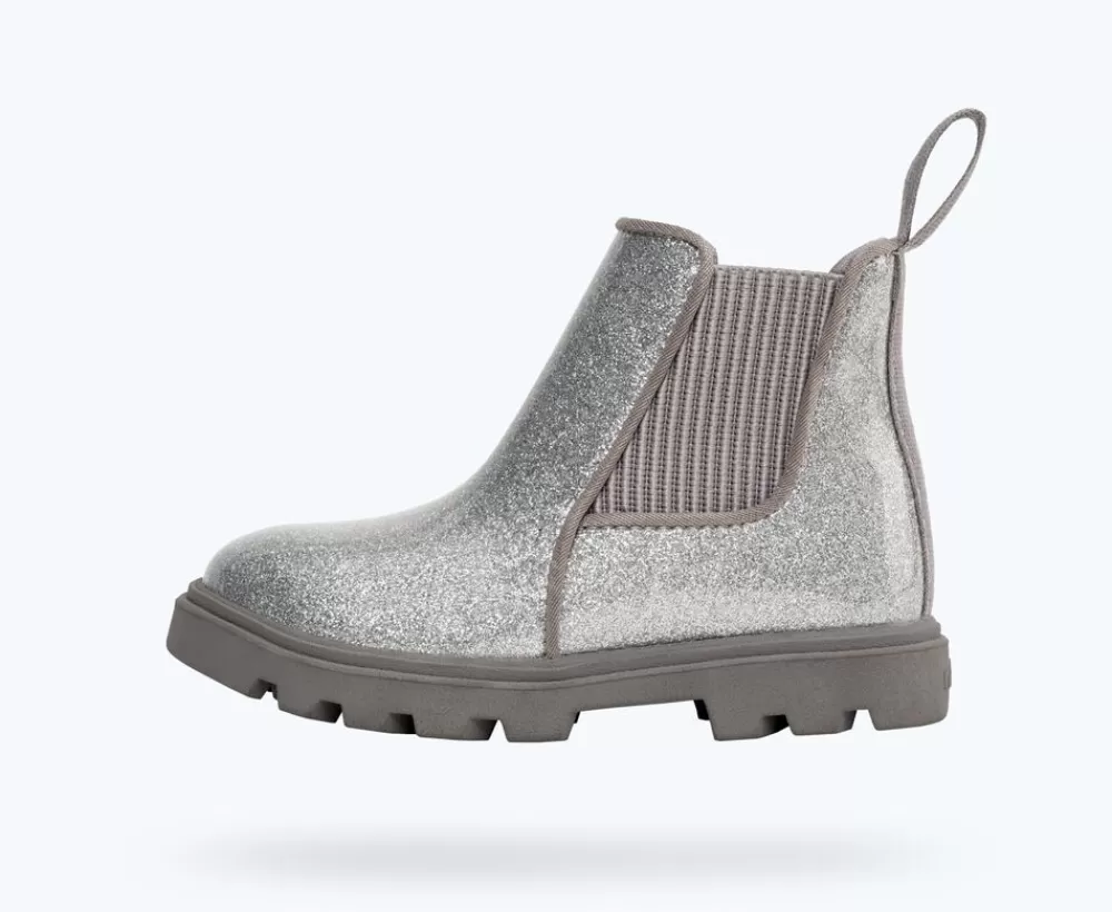 Native Shoes Boots^Kensington Treklite Glitter Child Silver Glitter/ Pigeon Grey