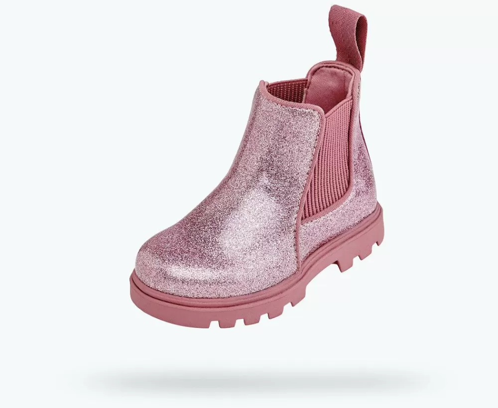 Native Shoes Boots^Kensington Treklite Glitter Child Pink Glitter/ Temple Pink