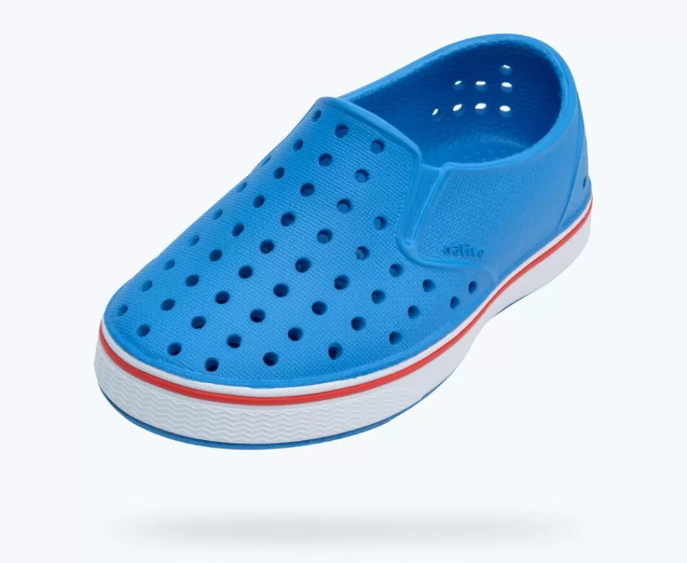 Native Shoes Shoes^Miles Child Resting Blue/ Shell White/ Hyper Red