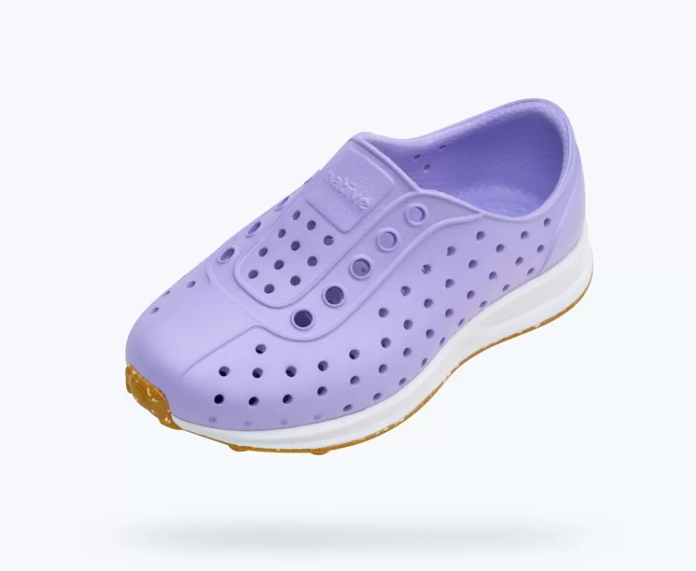 Native Shoes Shoes^Robbie Sugarlite Child Healing Purple/ Shell White/ Mash Speckle Rubber