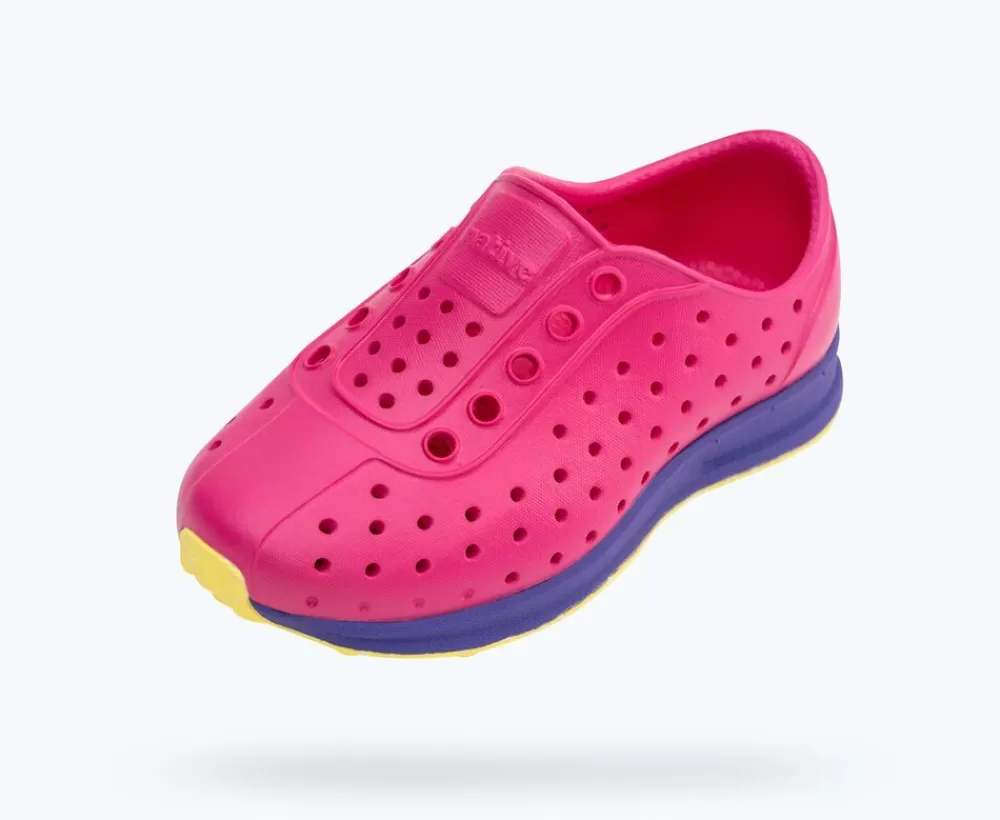 Native Shoes Shoes^Robbie Sugarlite Child Radberry Pink/ Ultra Violet/ Morning Speckle Rubber